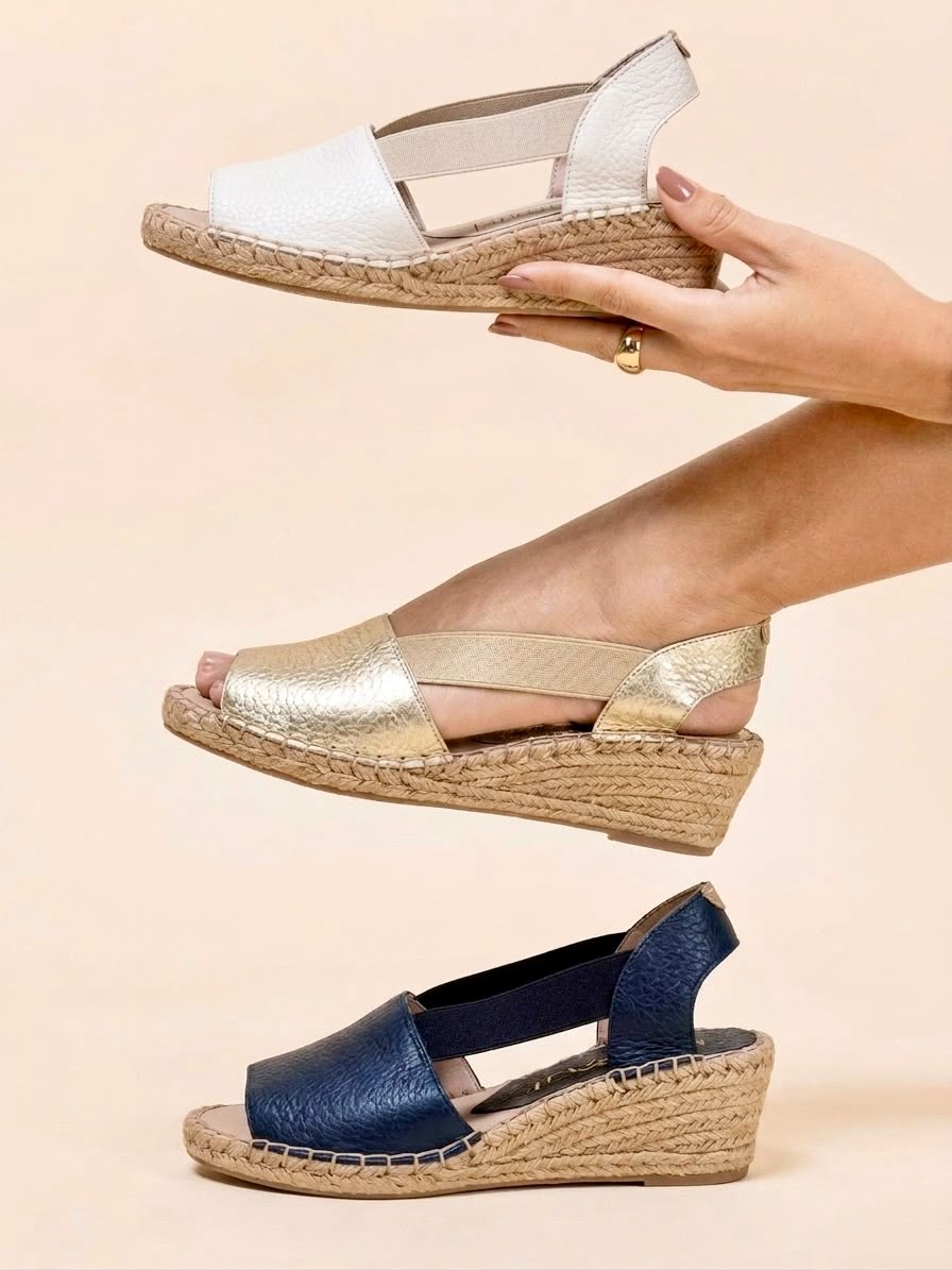 Sandalia Yute 4336 · Azul, Arena y Oro