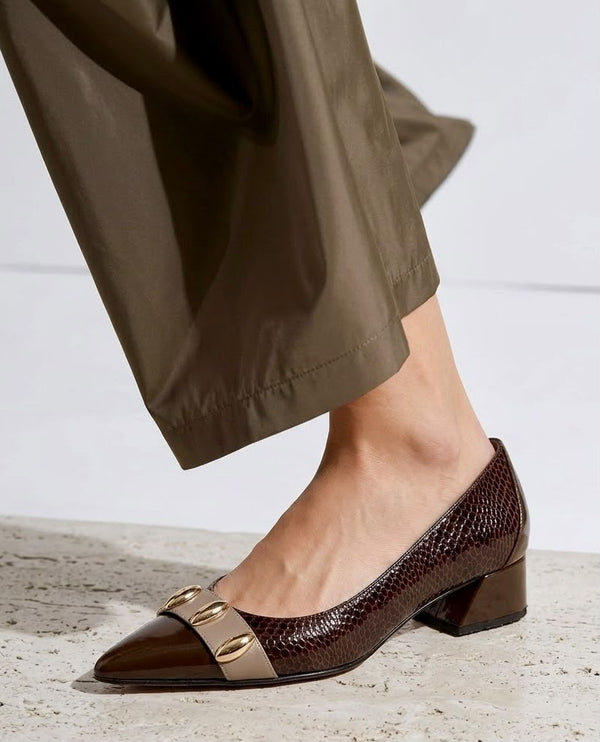 Zapato M-03 Charol Café