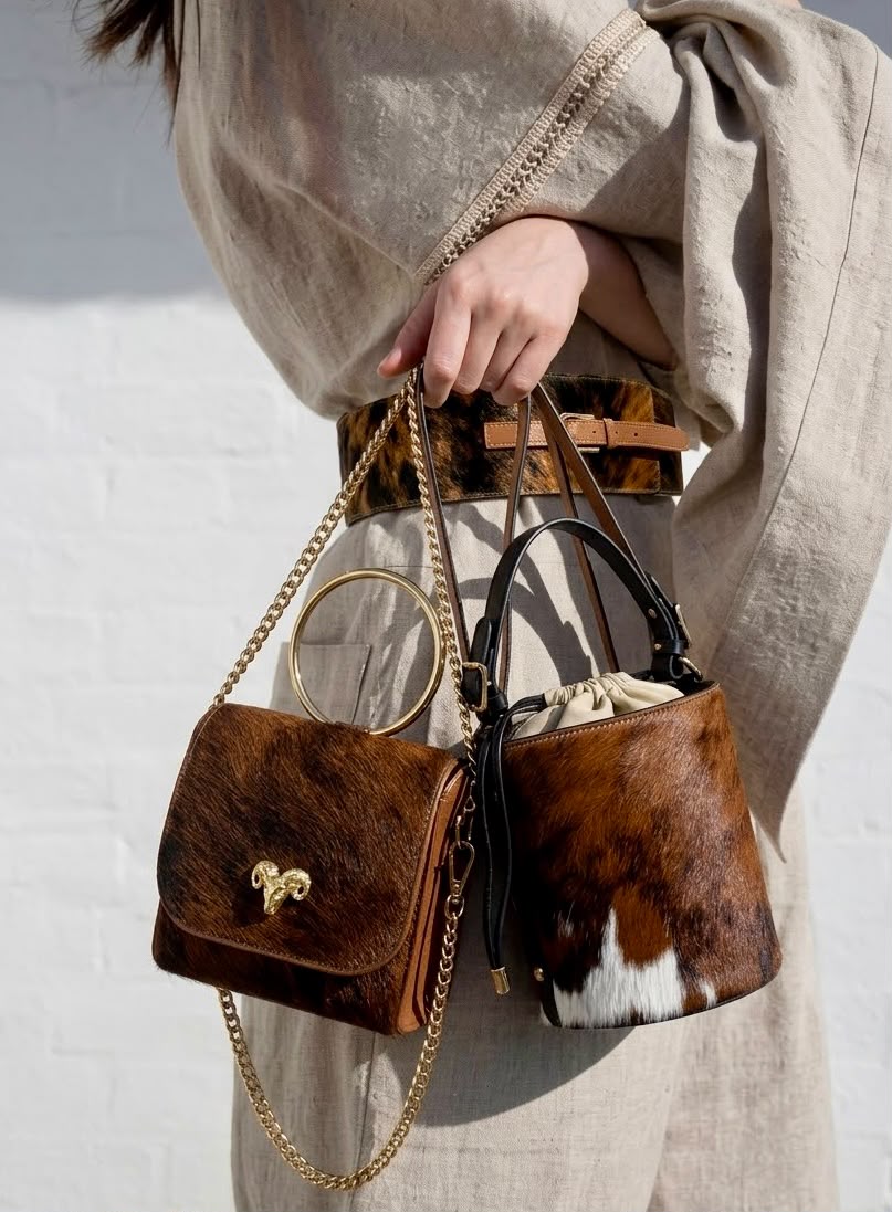 Bolso Goya Print Vaca Café