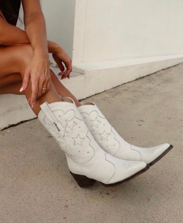 Bota Texana Presente Off White