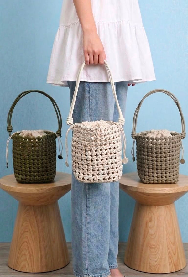 Bolso TR02 Tejido Verde Oliva - Beige - Taupe
