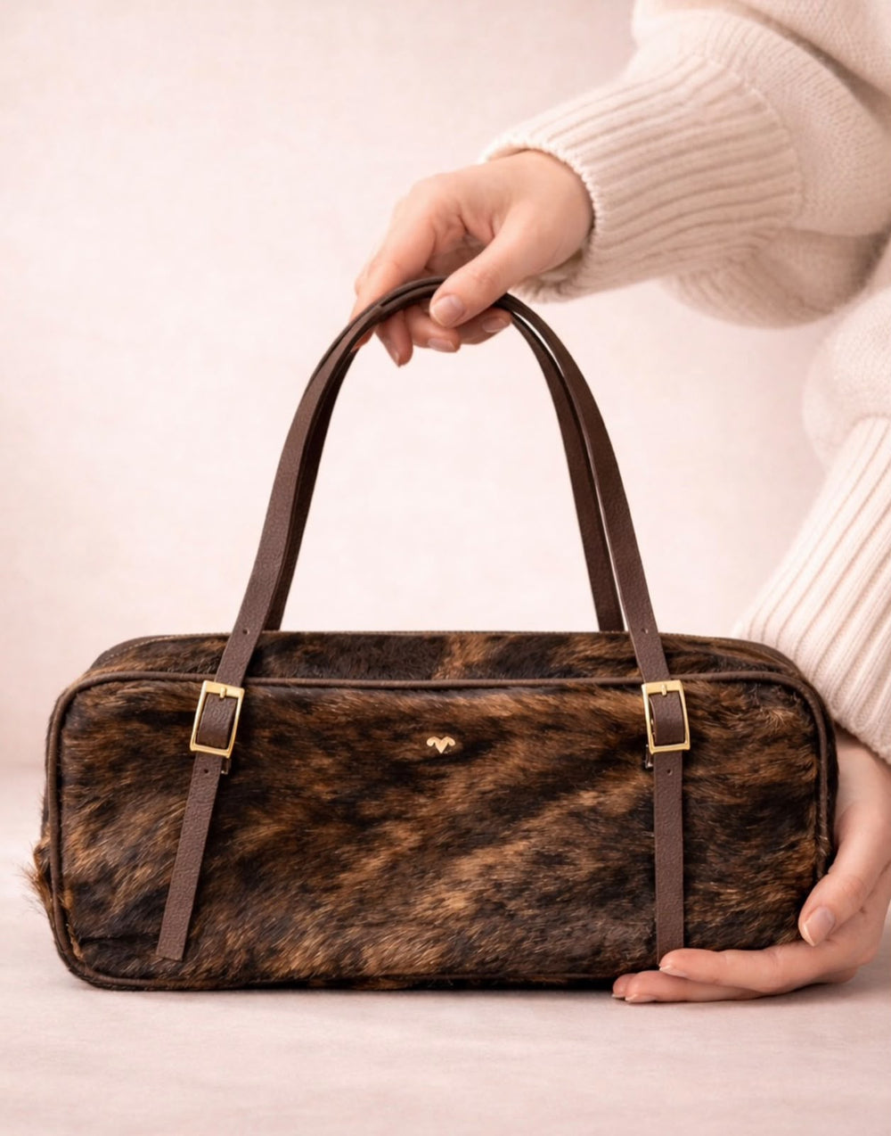 Bolso Velvet Print Vaca