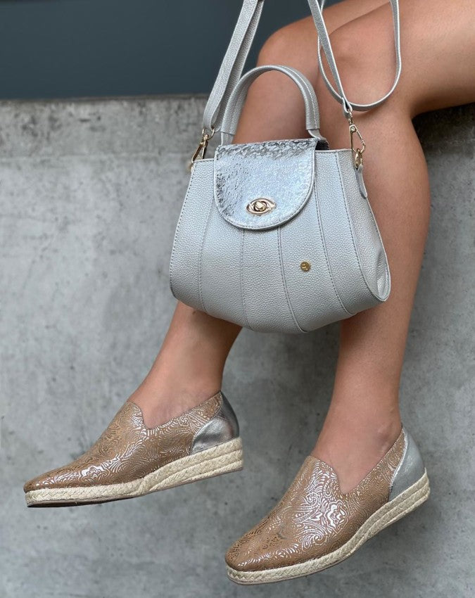 Zapato 5839 Caramelo X Plata