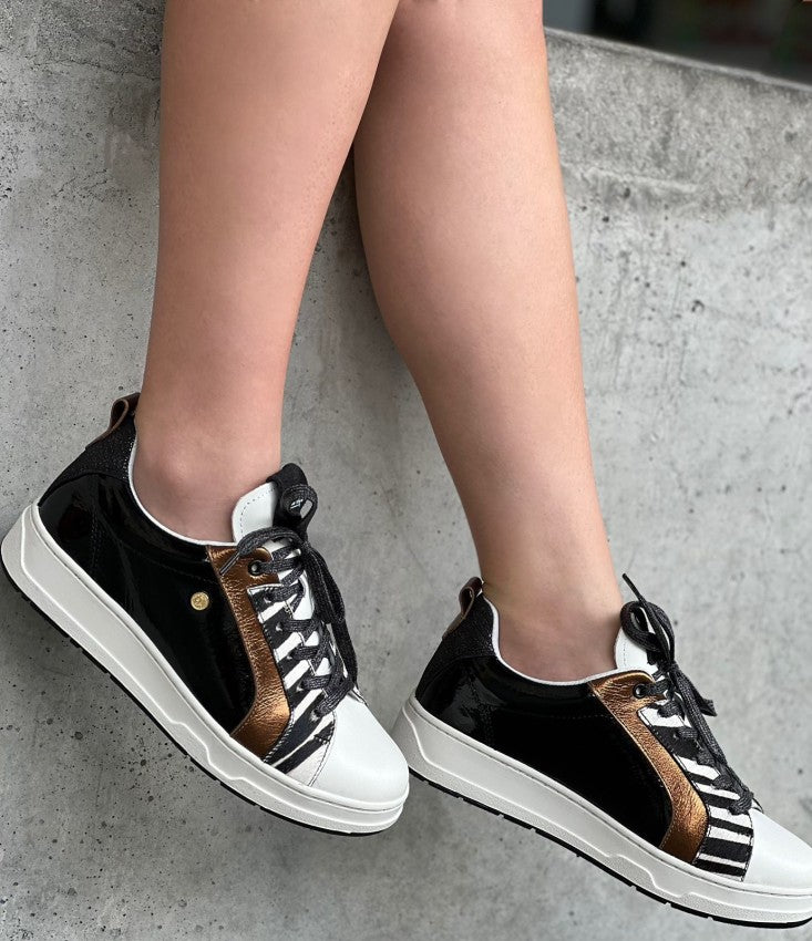 Tenis Karla Negro X Print X Talco