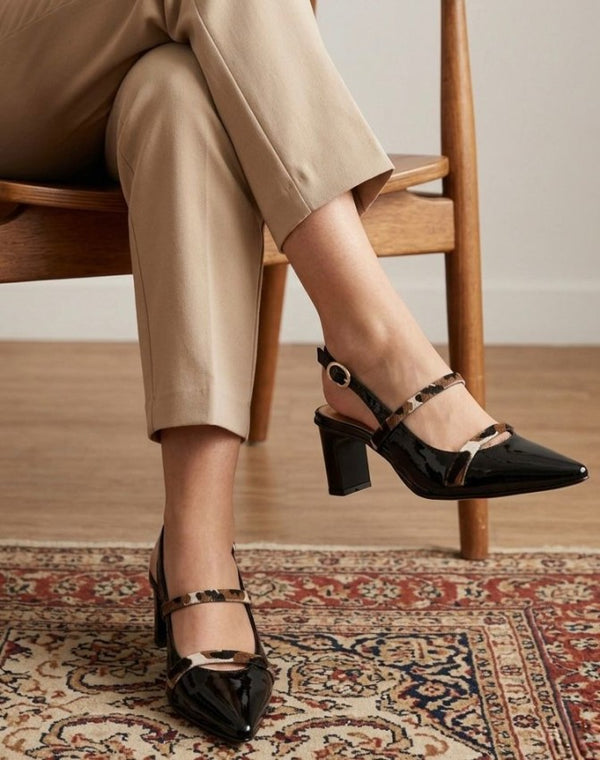 Zapato Tacon Mara 536 Charol Negro X Print
