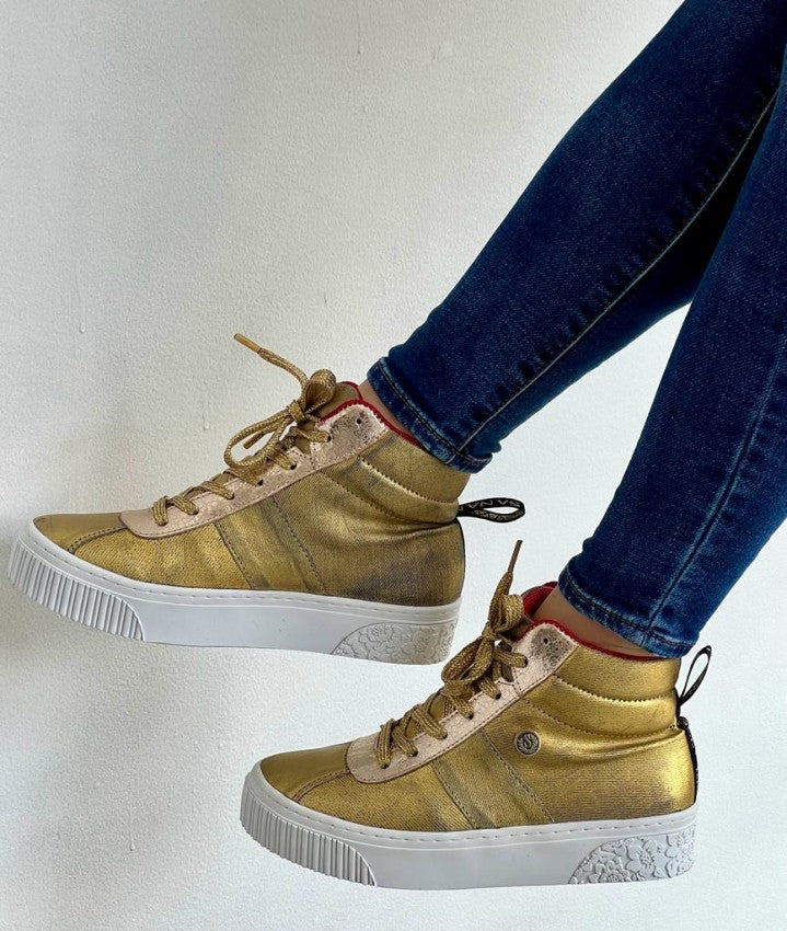 Tenis Tipo Botin Ense Ar Jean X Oro
