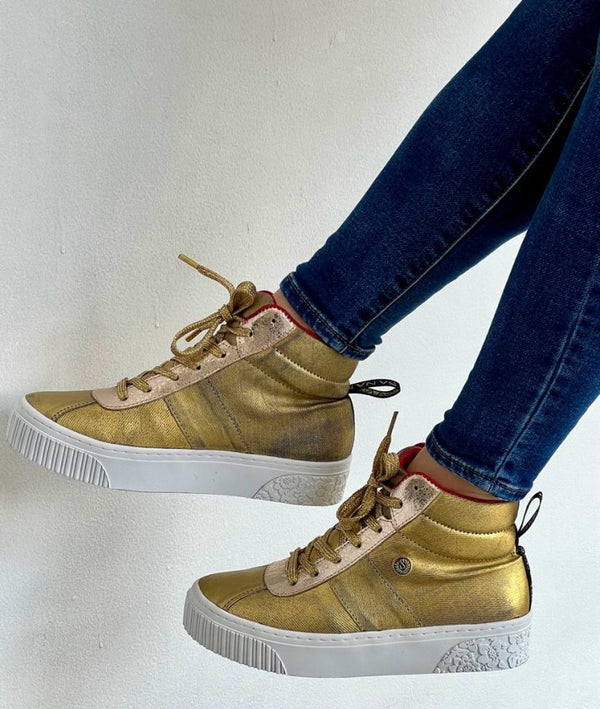Tenis Tipo Botin Ense Ar Jean X Oro