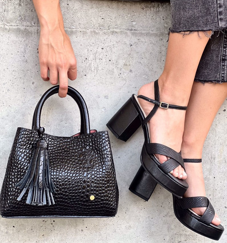 Sandalia Tacon 7256 Negro