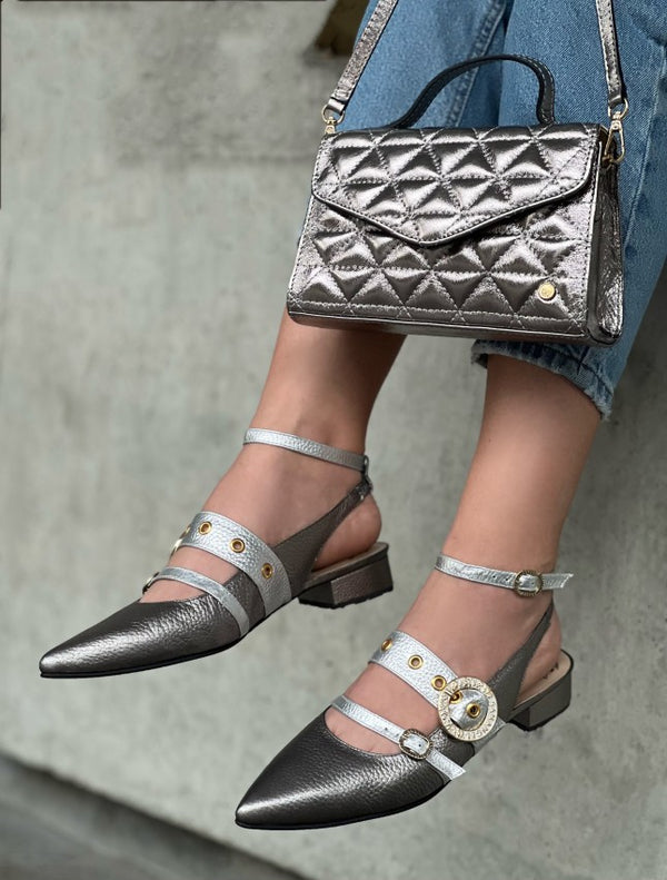 Zapato Optimismo Plomo X Plata