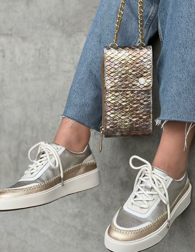 Tenis Da-140 Platino X Oro