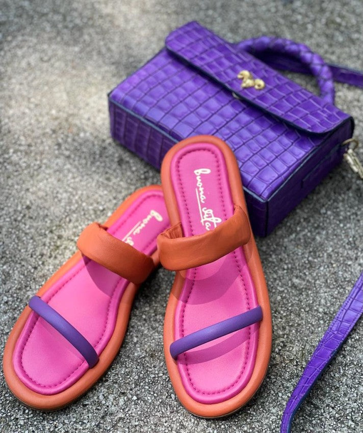 Sandalia 1353 Lila X Naranja