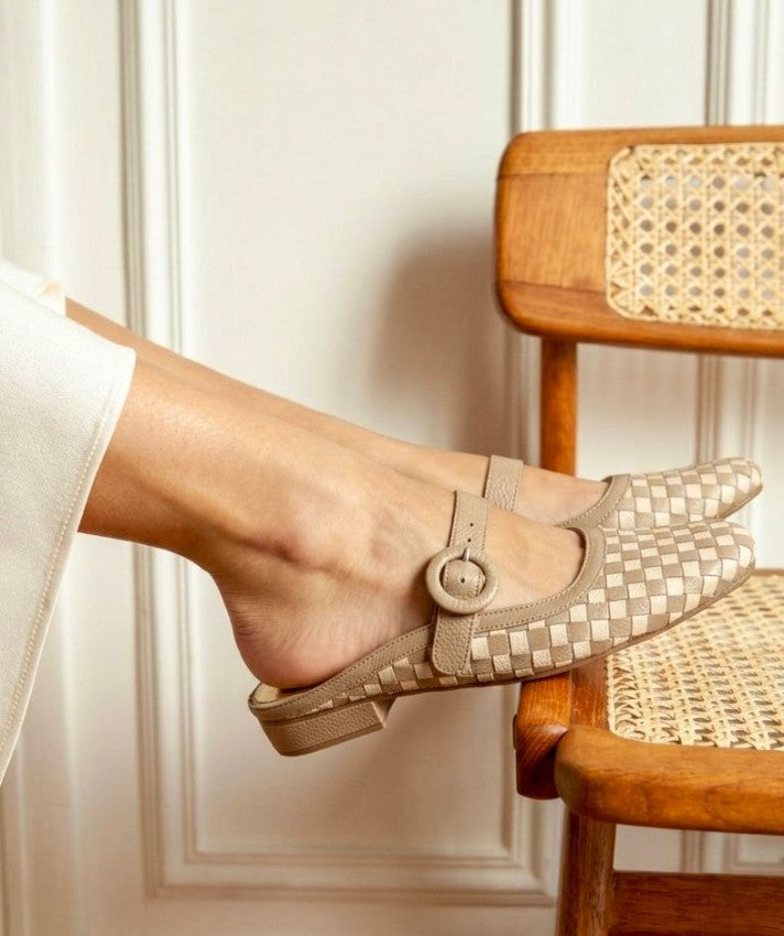 Zueco Tejido K-8090 Beige X Taupe