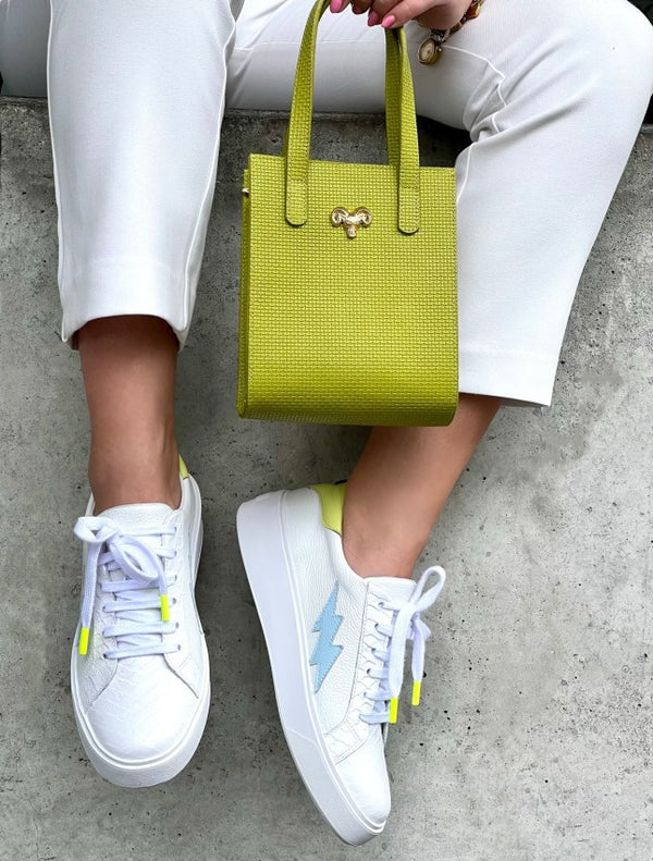 Tenis T-433 Blanco X Azul