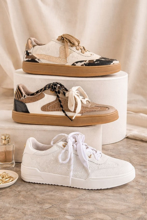 Tenis 634 Blanco Ostra X Vaquita X Oro