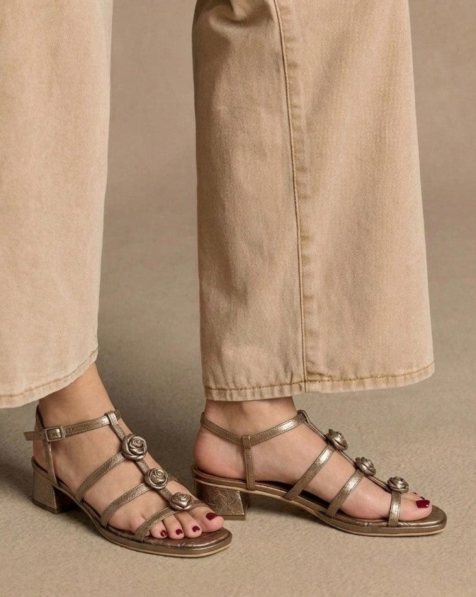 Sandalia Tacon 7460A Bronce