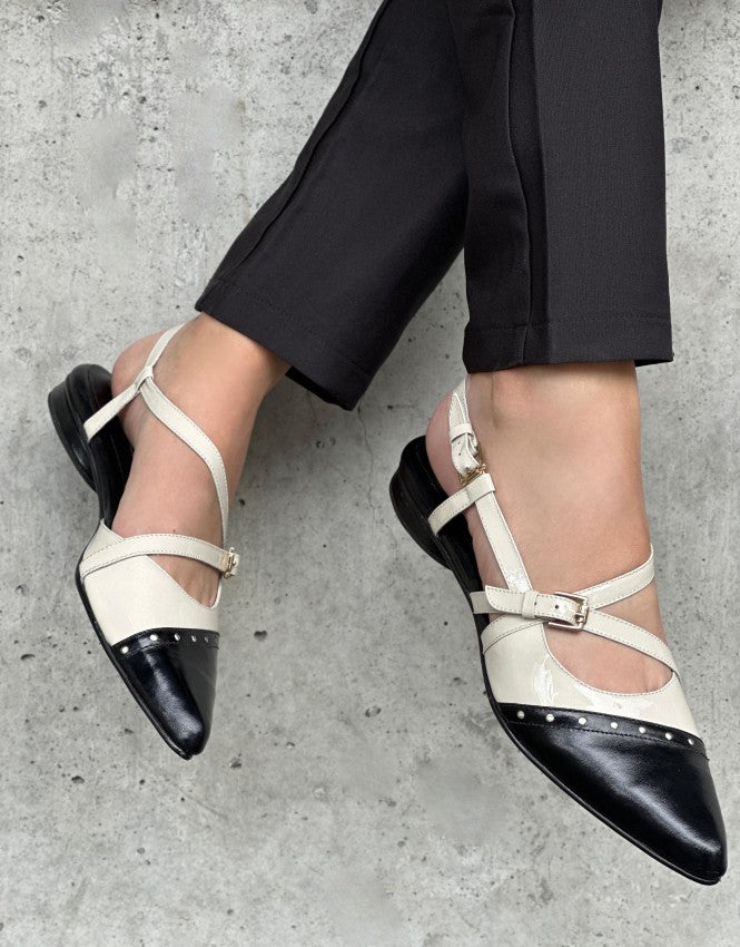 Zapato K-7025 Negro X Beige