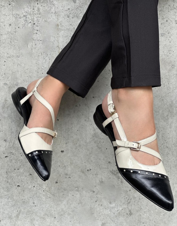 Zapato K-7025 Negro X Beige