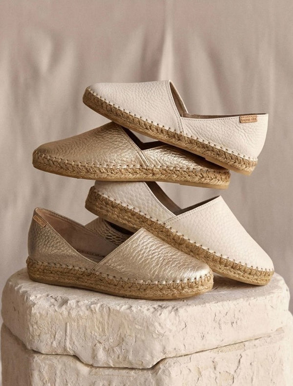 Zapato Yute Babucha Blanco Ostra