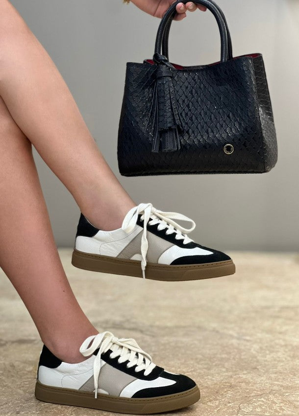 Tenis Paty Blanco X Carnaza Negra X Arena
