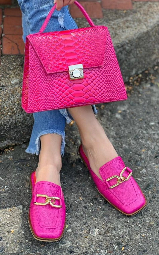 Zueco 2150 Glaseado Fucsia X Cadena