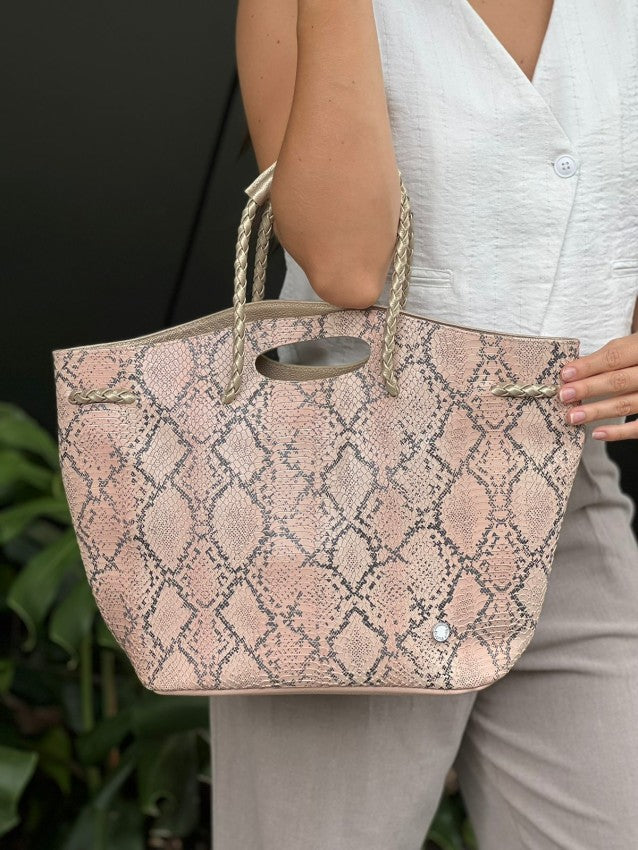 Bolso 4210 Piton Nude X Oro