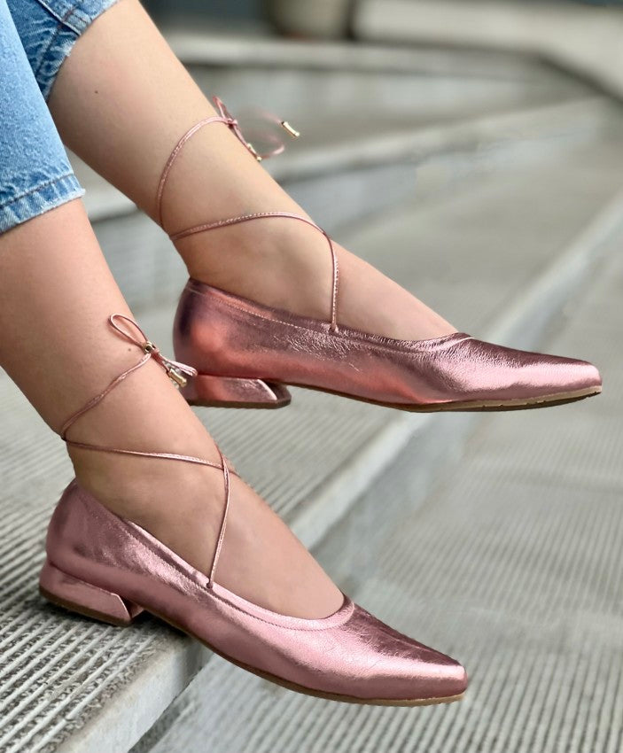 Baleta 2279 Oro Rosa Metalizado