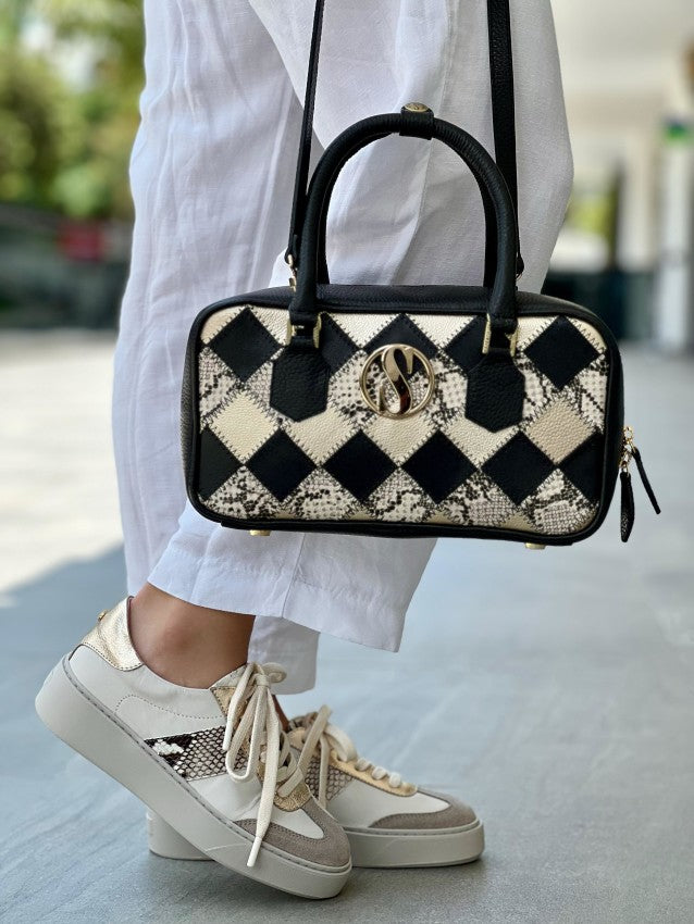 Tenis Katy Blanco X Oro X Piton