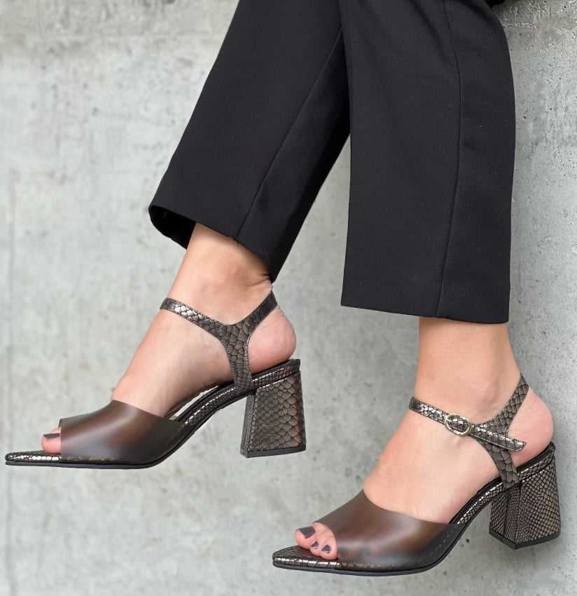 Sandalia 7402 Acetato Negro X Folia