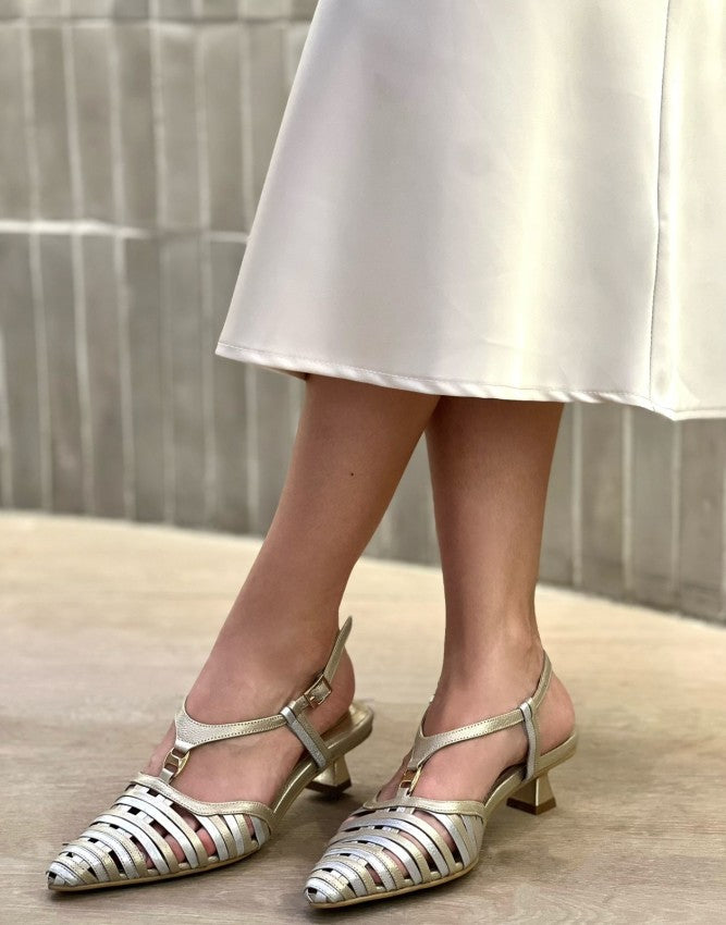 Zapato K-7151 Oro X Plata