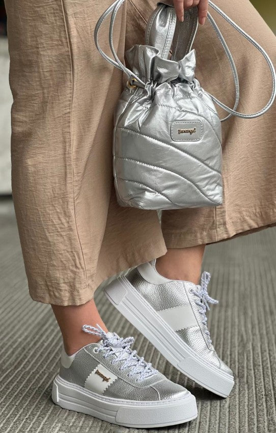 Tenis Ranch Plata X Blanco