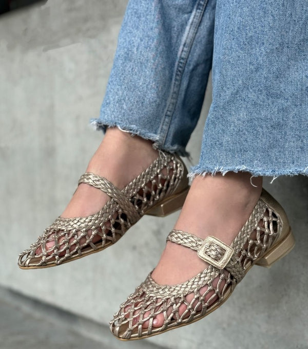 Baleta K-662 Bronce Tejida