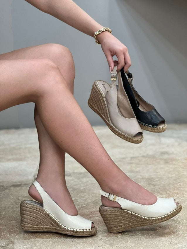 Sandalia 4373 Negro - Talco - Taupe